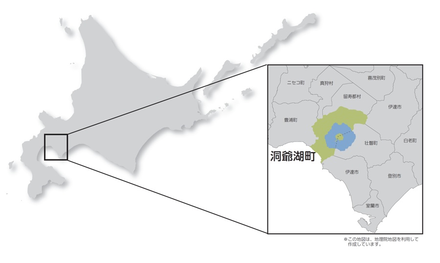 洞爺湖町の位置